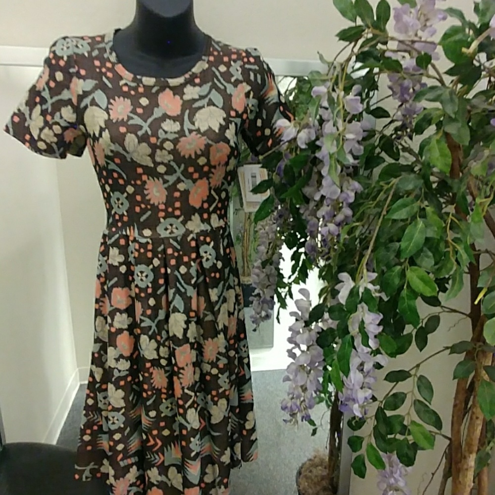 LulaRoe Floral Jacquard Amelia Dress